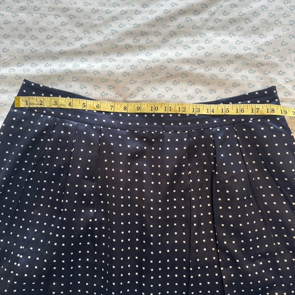 Pendleton Ship Shape Silk Blend Navy and White Polka Dot Skirt Size 18 - Picture 3 of 5